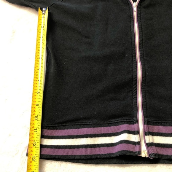 Harley Davidson Black/Purple/White Embroidered Zip Up Hoodie Size Med - Picture 11 of 13